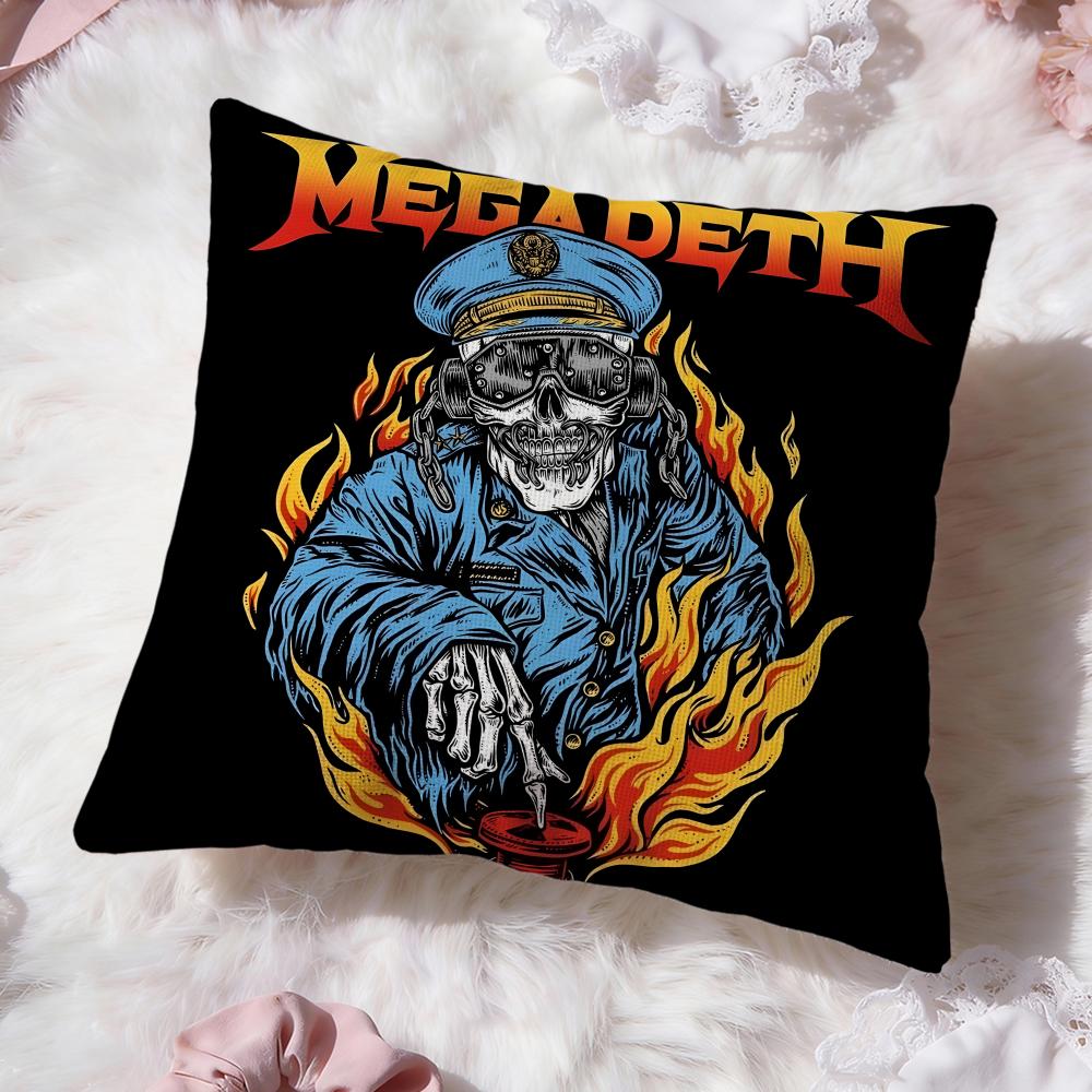 Band Megadeths Cushion Cover Premium Comfort Reversible Pillow Cove -Two in One Design for Any Room & Car Interior