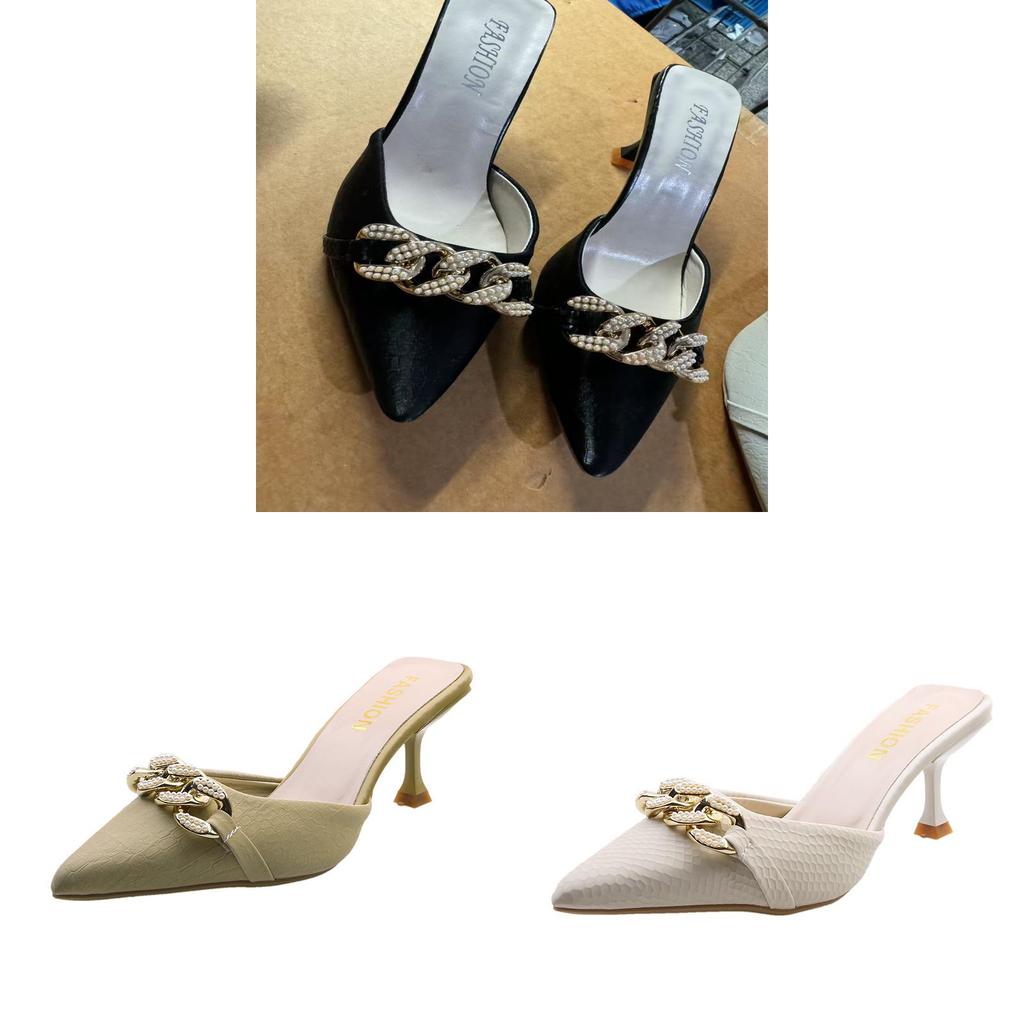 Summer Womens Mules With Rubber Sole And Pu Insole For Casual Outfits