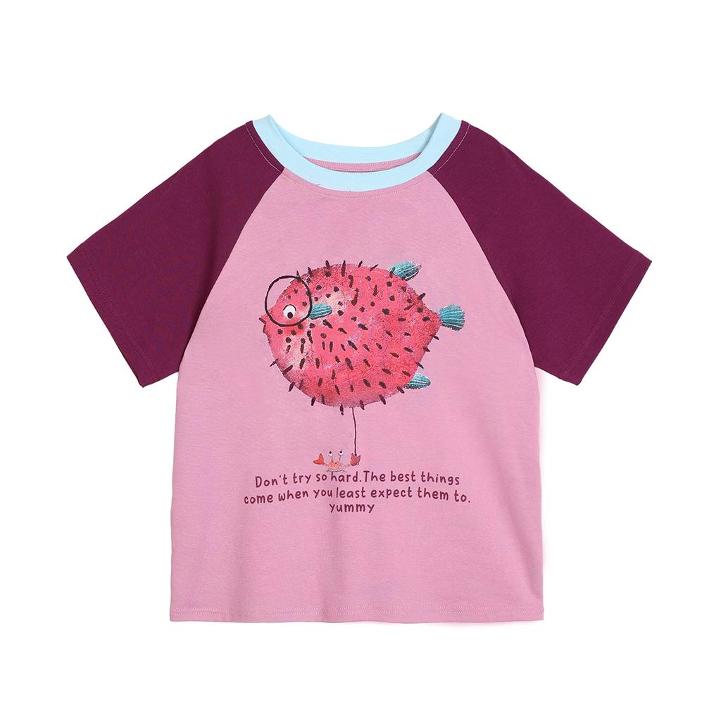 LUSON Children's Clothing Summer Sleeve Loose T-shirt