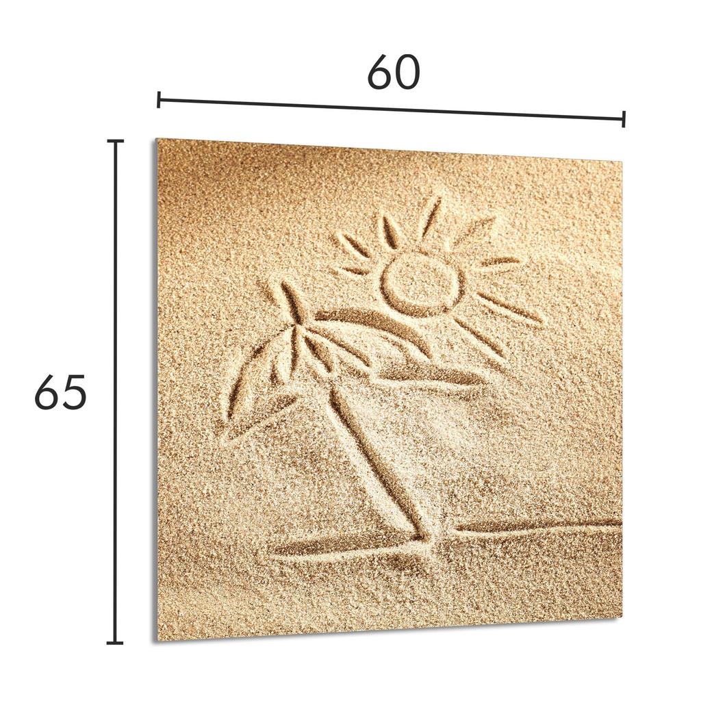 PANEL SZKLANY DO KUCHNI 60x65 Plaża