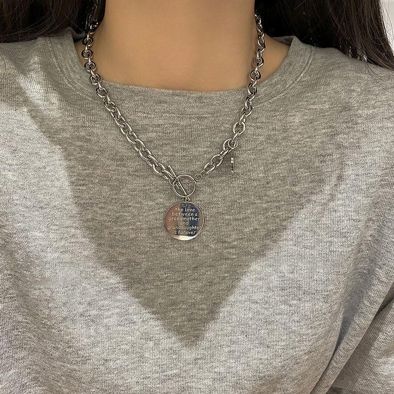 2022 Summer Trend: Unisex Ins Hip-Hop Titanium Steel Coin Necklace