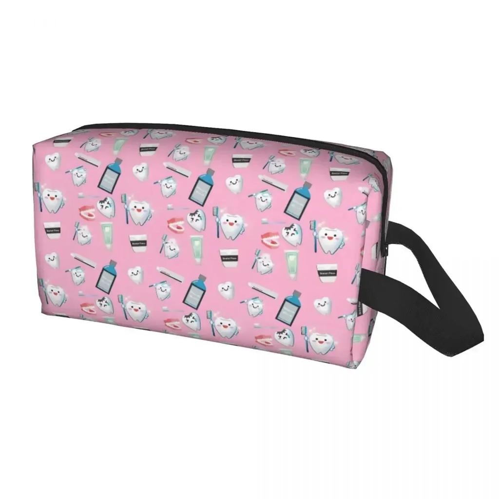 Tooth Makeup Bag for Women Travel Cosmetic Organizer Cute Care Health Storage Toiletry Bags