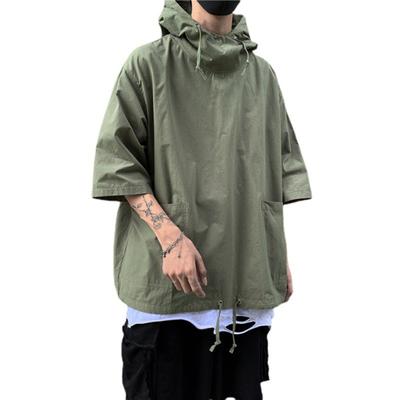 Pánské letní svetr s kapucí, poloviční rukáv, dress-up, omyvatelné, streetwear