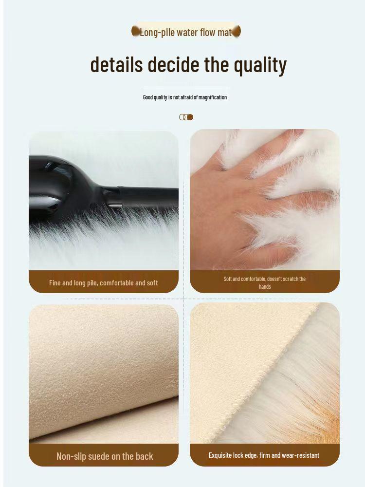 White Faux Fur Display Mat for Surfaces and Decor