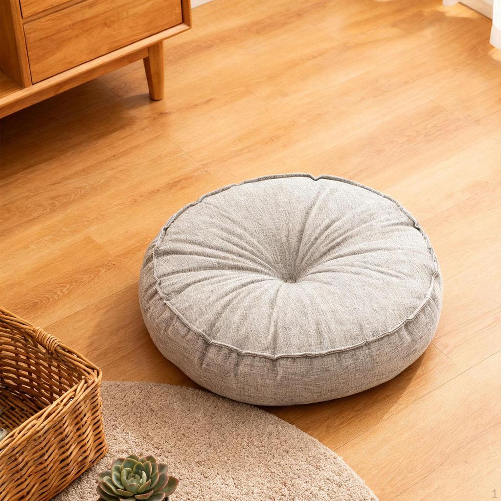 Circle Meditation Cushion, Floor Cushion Pad for Seating Sitting Chair Sofa Office