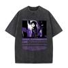 Anime Giapponese Seriale EsperiUnisexts Lain Vintage Lavato Maglietta Unisexga Iwakura Ragazza Sci Fi T-shirt Unisex Cotone Casuale Maglietta