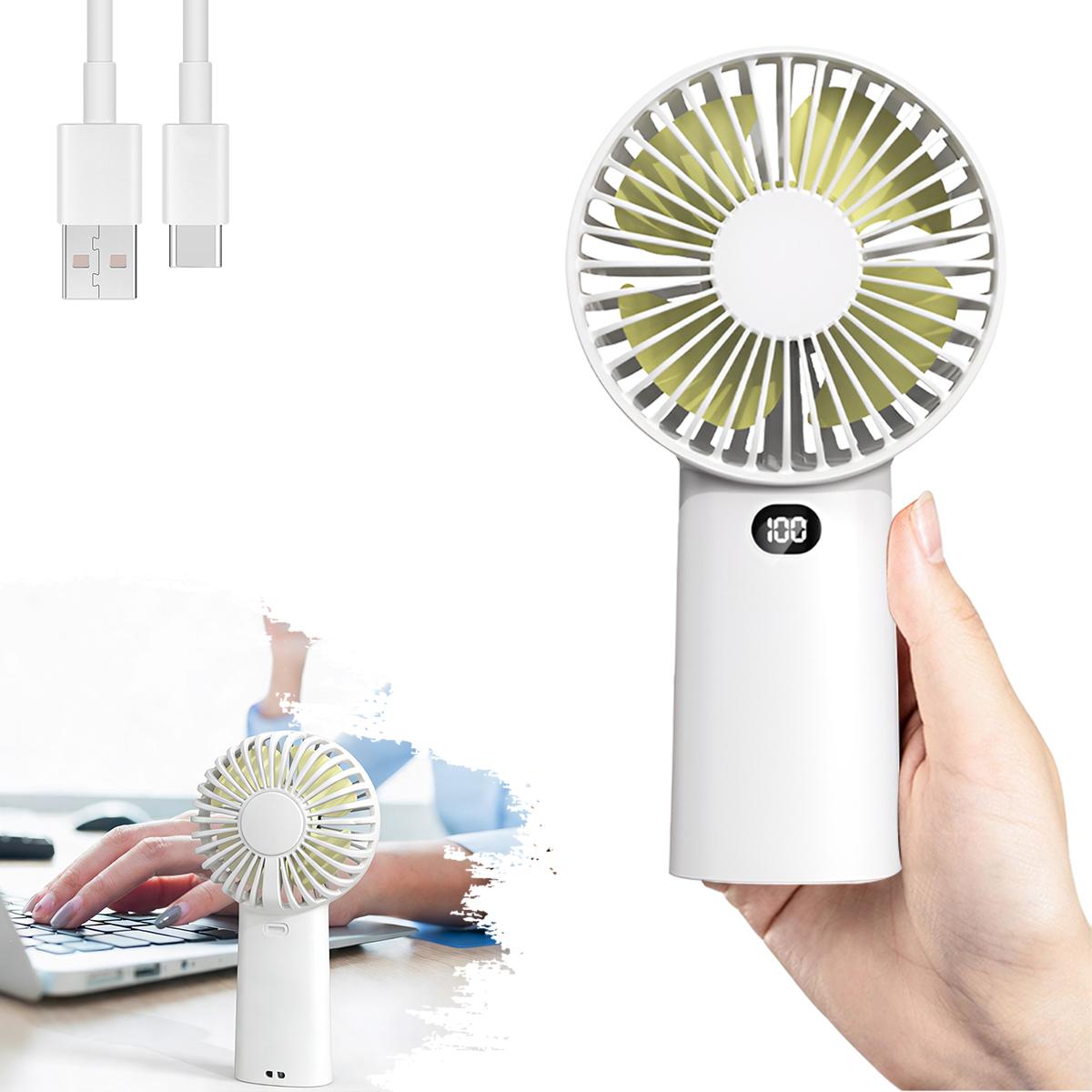 

5-speed Digital Display Handheld Fan 4000mAh, Long-lasting Battery Life, Cool Summer