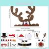Adorable Christmas Door Decor Felt Cartoon Wall Stickers Featuring Reindeer Snowman And Santa Designs