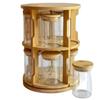 High Borosilicate Glass Kitchen Storage Jar Set - Transparent, Dustproof, Sealed Dispenser.
