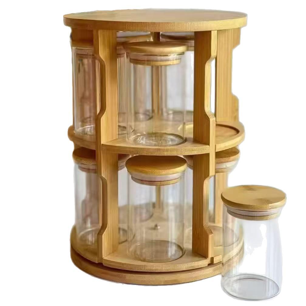 High Borosilicate Glass Kitchen Storage Jar Set - Transparent, Dustproof, Sealed Dispenser.