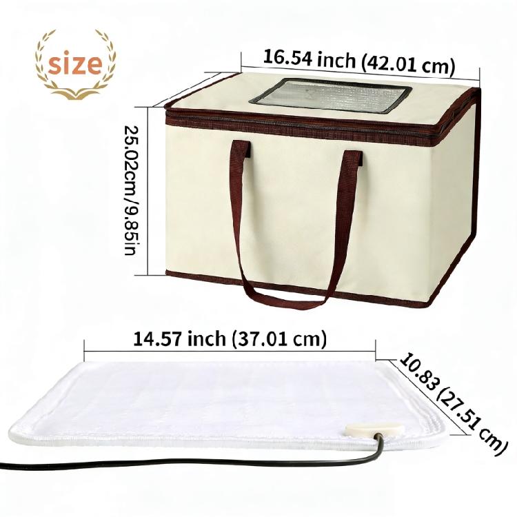 Scatola per la lievitazione con riscaldatore, Scatola per la lievitazione dell'impasto del pane con controllo di temperatura e timer Pieghevole con cerniera per yogurt