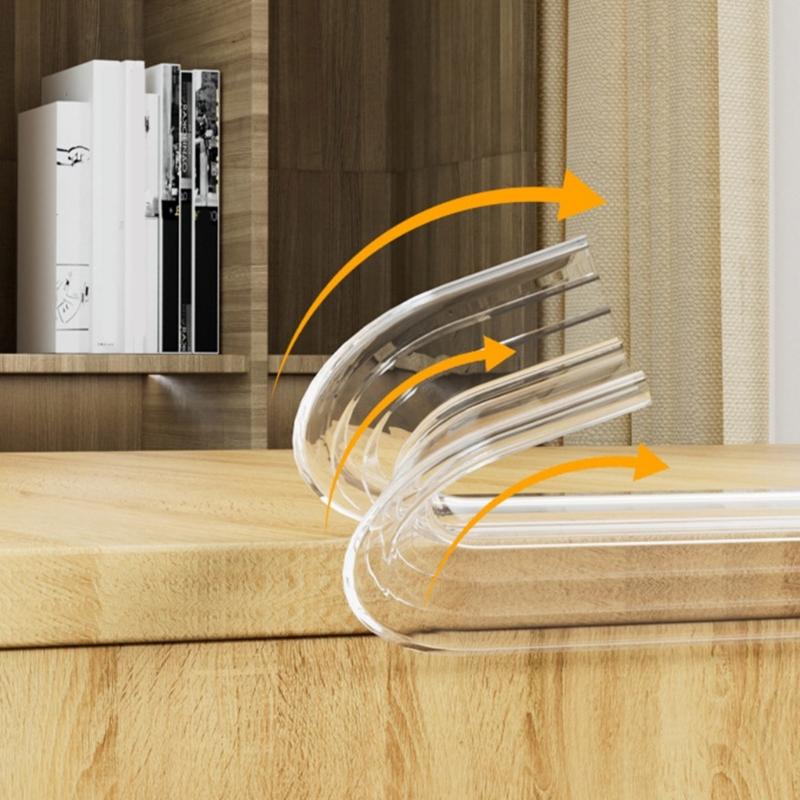 Clear Edges Protector Baby Safety Table Corner Bumper Thick PVC Nonsip Adhesive For Wood Glass Metal Surfaces