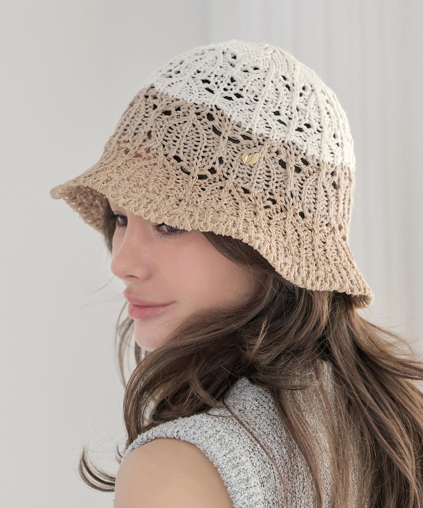 Koipeu Color Block Knitting Bucket Hat Cf091Ht126