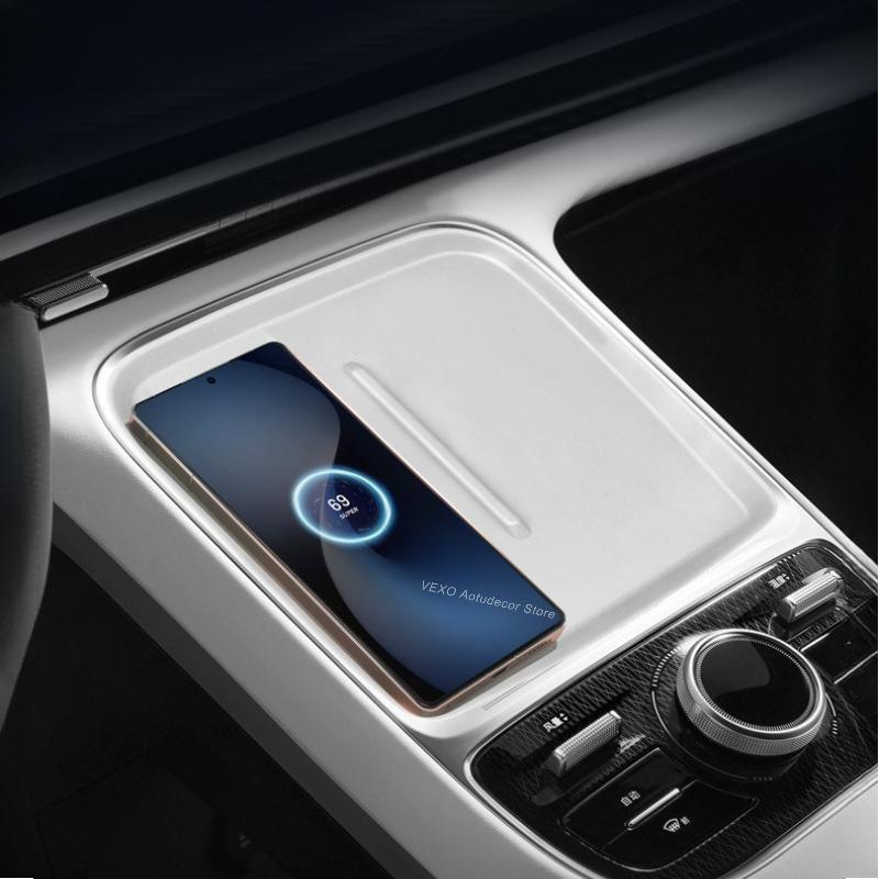 For Geely Galaxy Starship 7 Center Console Wireless Charger Silicone Pad Anti-Slip Mat Car Dustproof Protector Charging Pad