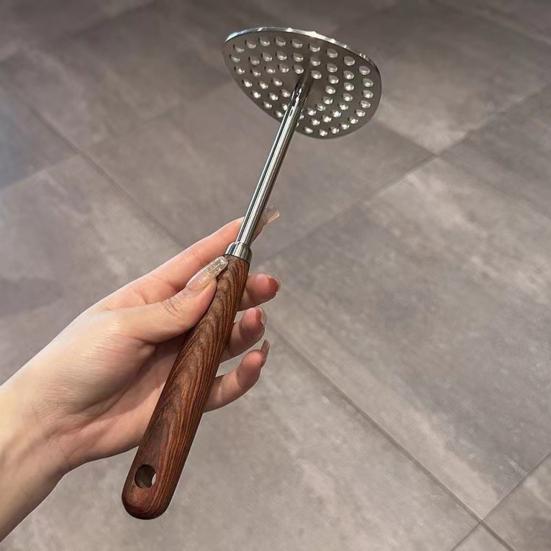 Stainless Steel Potato Masher Multipurpose Manual Mashed Potato Press for Vegetables Fruits Sweet Potatoes Easy to Clean Kitchen Food Crusher