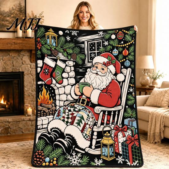Birthday Gift for Coloring Enthusiasts Christmas DIY Blanket, Color Your Own Throw 59" x 49" Cozy Washable Fabric Blanket Art Project Adults