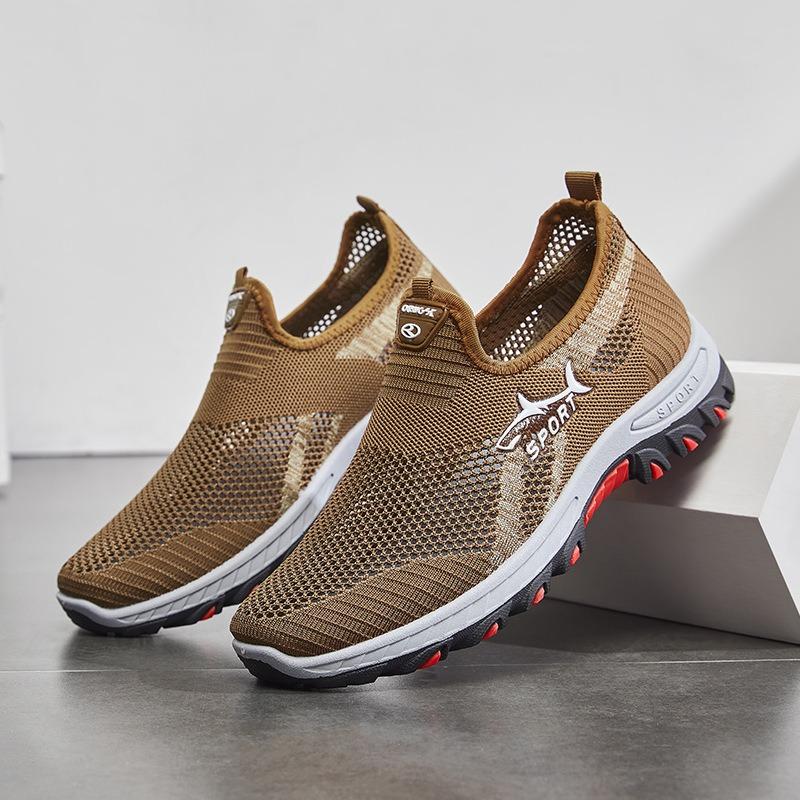 Summer new large size fly-woven men's shoes casual breathable and comfortable mesh sneakers men
