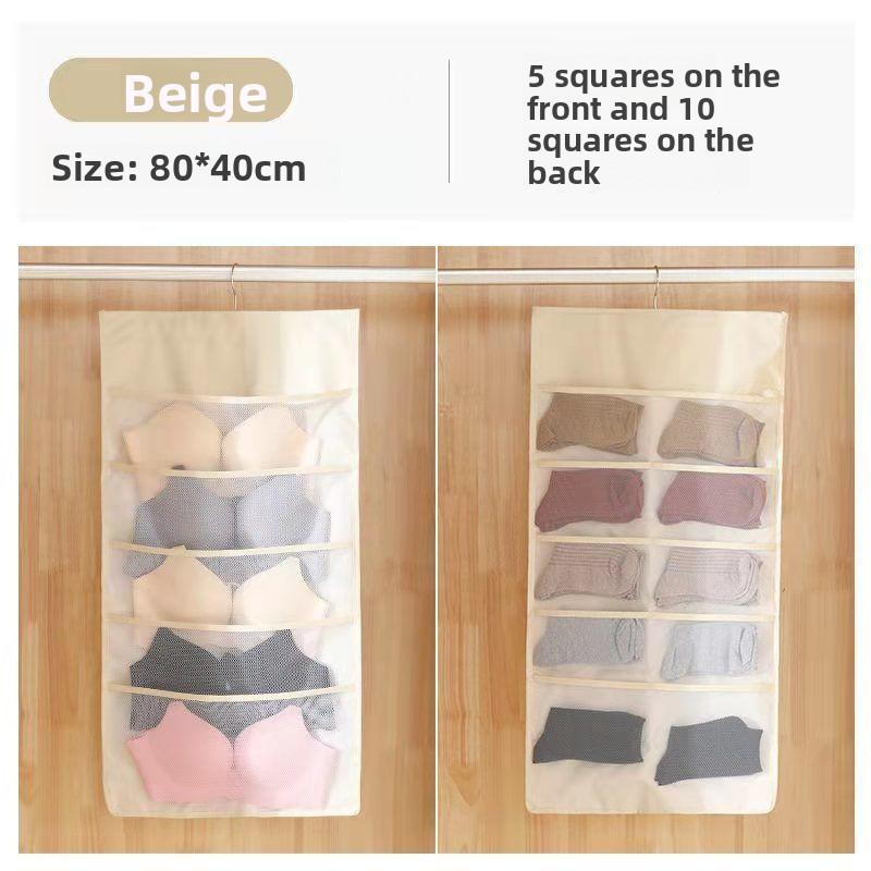 1pc  Double-sided Underwear Storage Bag, Hanging Underwear and Underpants Storage Bag, Compartments for Household Use
