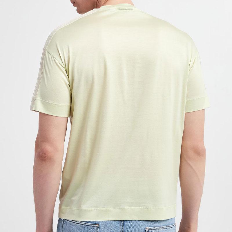 Emporio Armani Ss23 Solid Color Round Neck Logo Short Sleeve T-Shirt Men tops Light-Green 3R1TT6-1JUVZ-0594