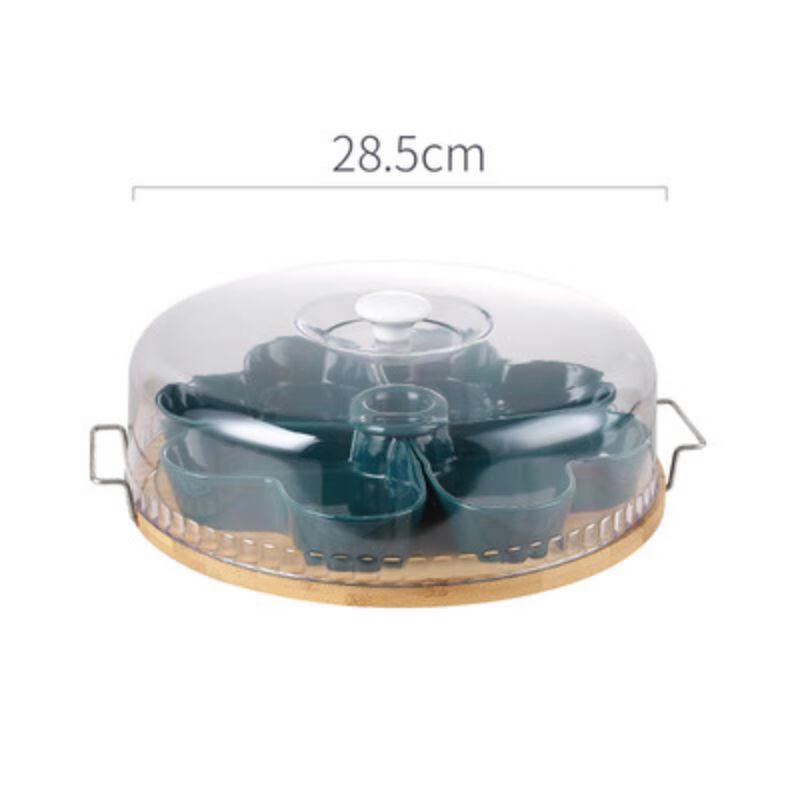 Qianxing Ceramic Heart-Shaped Snack Platter with Lid