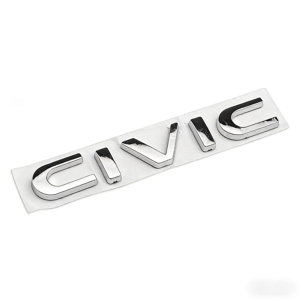ABS Car Rear Trunk Letters 3D Emblem Tail Badge Sticker for Honda CIVIC Logo Decals Auto Stickers Styling Decoration EW8
