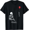 Well Skeleton Balloon Funny Meme Halloween Men Women T-Shirt
