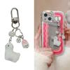 Cute Alpacas Keychain Sturdy Resin Design Lightweight Waterproof Decorative Accessory for Keys Bags