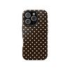 Luxury Clmj Cocoa Dots Polka Phone Case for iPhone 17 16 15 14 13 12 11 X XS XR Air Pro Max Plus Double-layer Back Cover