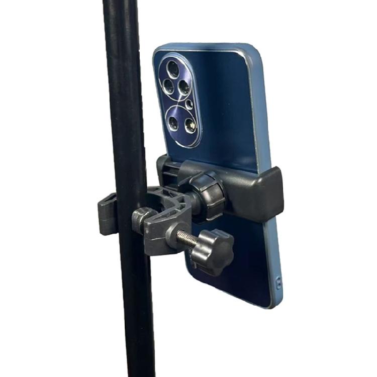 Phone Bracket with Full Rotation Capability Anti Slip Grip Phone Clamp Suitable for Musicians Streamers Video Creators