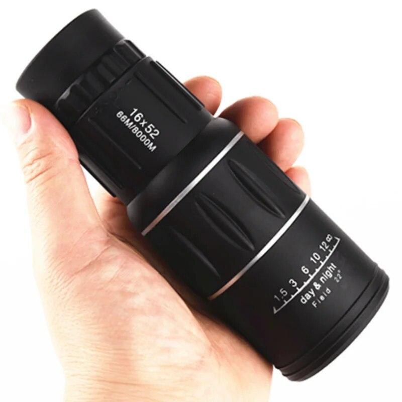 16x52 HD Military Monocular Telescope Portable Zoom Binoculars for Night Hunting Outdoor Big Vision Professional