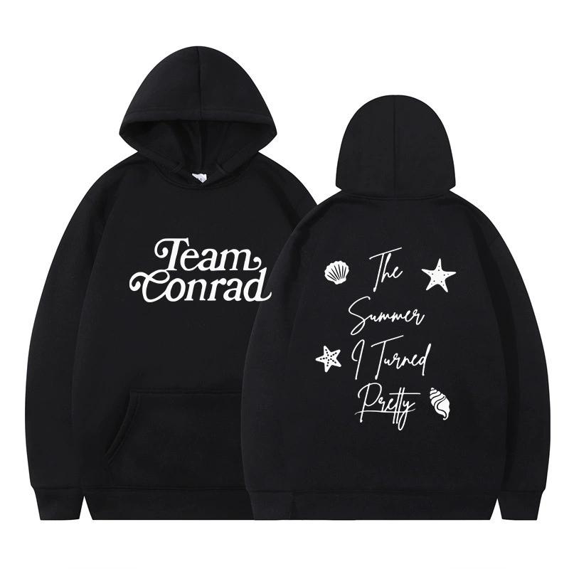 

The Summer I Turned Pretty Hoodie Letters Printed Sweatshirts Casual High Street Oversized Pullovers Man Women Long Sleeve Sweatshirt XS чёрный