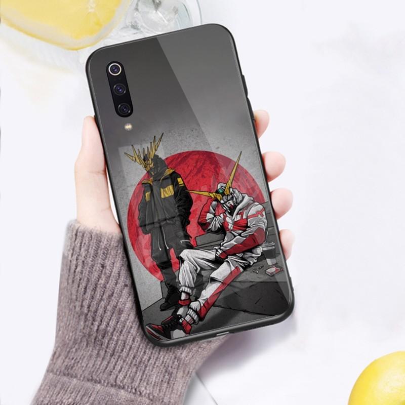 

Стильный крутой чехол для телефона с роботом для Xiaomi 12 11T 10 9 Redmi Note 11 10 10S Pro Redmi 9 9A 8, черный стеклянный чехол для телефона из поликарбоната Redmi 9T