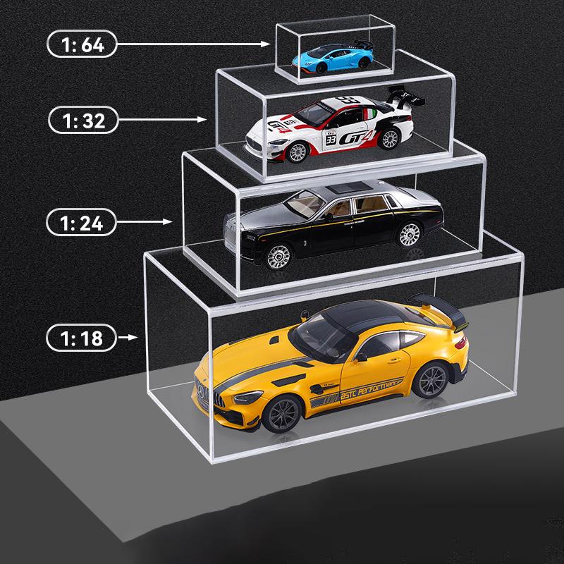 1:18 24 32 64 Acrylic Car Model Collection Display Case Integrated Acrylic Display Box Car Model Dust Cover Transparent Base