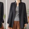 Spring Autumn Button Shirts Casual Turn Down Collar Womens Long Sleeve Blouse