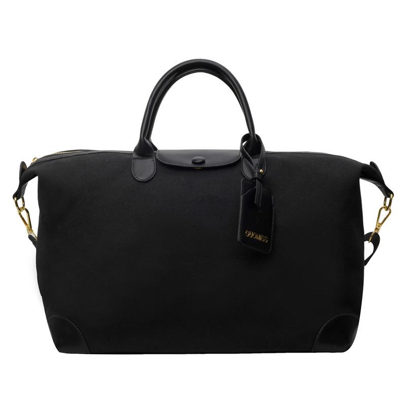 

Модная контрастная сумка для ручной клади, дизайн с контрастными цветами, для краткосрочных деловых поездок, сумка для хранения одежды при переезде чёрный