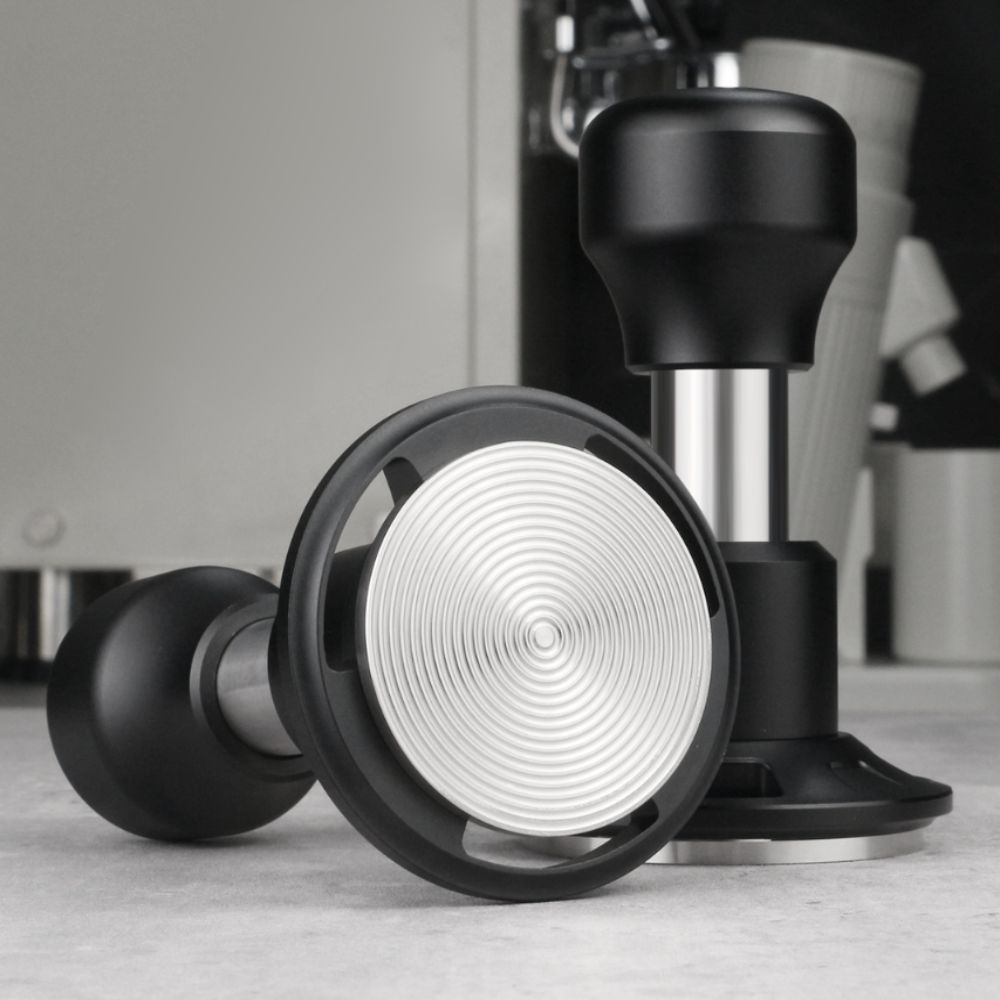 Constant Force Espresso Tamper Stainless Steel 58.5mm 53mm 51mm Spring Loaded Coffee Tamper Ripple Base Constant Pressure
