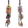 Handcrafted Ceramic Pendant Necklace Adjustable Long Necklace with Colorful Ceramic Beads Charm for Daily Wear Dates