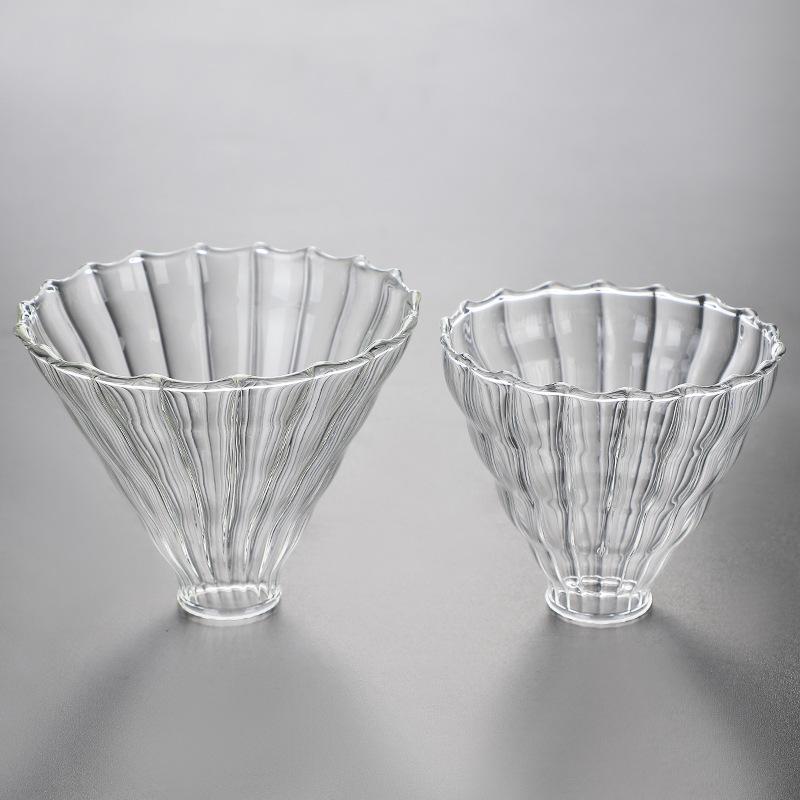 Heat Resistant Thickened Glass Cloud Coffee Pot V60 Coffee Filter Cup Drip Pot with Lid