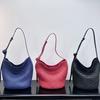 First layer vegetable tanned cowhide hand-woven bucket bag, high-end niche design, genuine leather single shoulder crossbody commuter bag for women