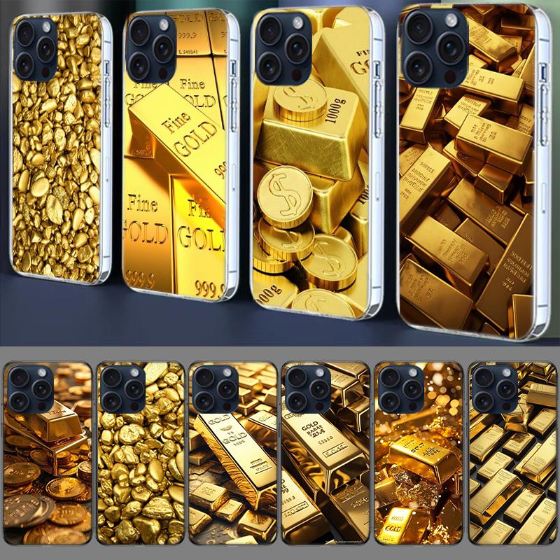 Gold Bar Wealth and Finance Clear Phone Case For Iphone 17 Air 16 Pro Max 15 Pro 14 Plus 17E 16E 11 13 12 Mini Cover Cases Funda