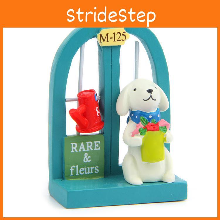 Cartoon Windowsill Cute Flower Puppy Scene Mini Model Ornament For Garden Decor