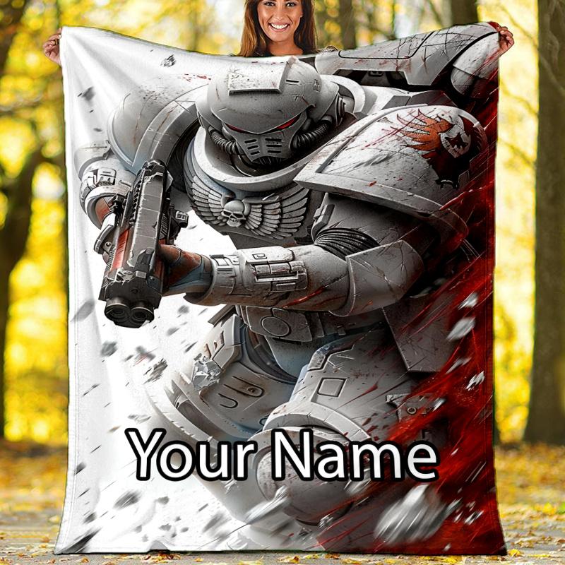 Custom Name Total War Warhammer Theme Printed Blanket - Perfect for Couch, Bed, Travel & Outdoor Use | Machine Washable, Cozy & Durable.