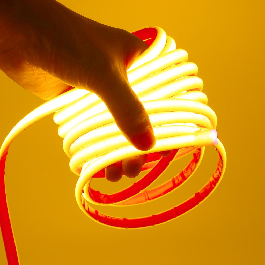 IP68 Waterproof COB LED Strip Light 12V 24V Flexible LED Neon Tape 320LEDs/m High Density Linear Light Outdoor Swimming Pool