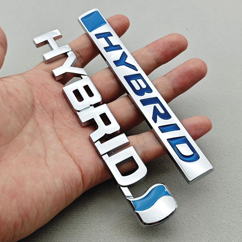 3D Metal Car Sticker Logo HYBRID Fender Side Rear Trunk Badge Emblem For Toyota RAV4 Prius Camry Accord Sienna Auto Accessories