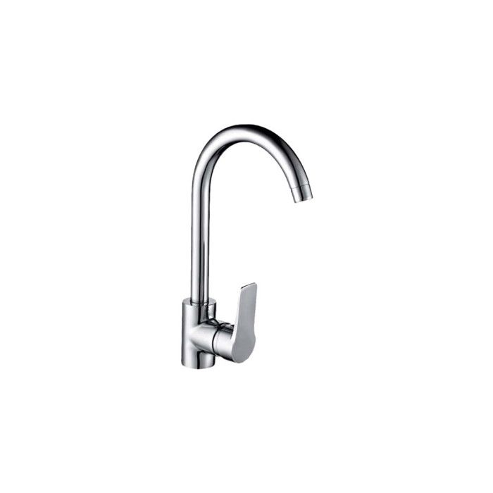 Robinet d'évier - GREENICE - E3-01140 - Bec haut - Monotrou - Chromé