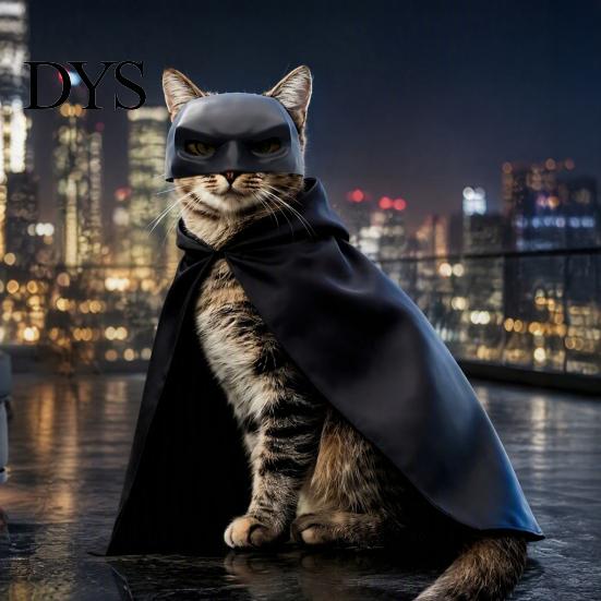 Comfortable Pet Halloween Suit Black Bat Cat Masque And Cloak Costume, Funny Wings Cape Outfits, Cute Puppy Dress Up Accessory for Cosplay,