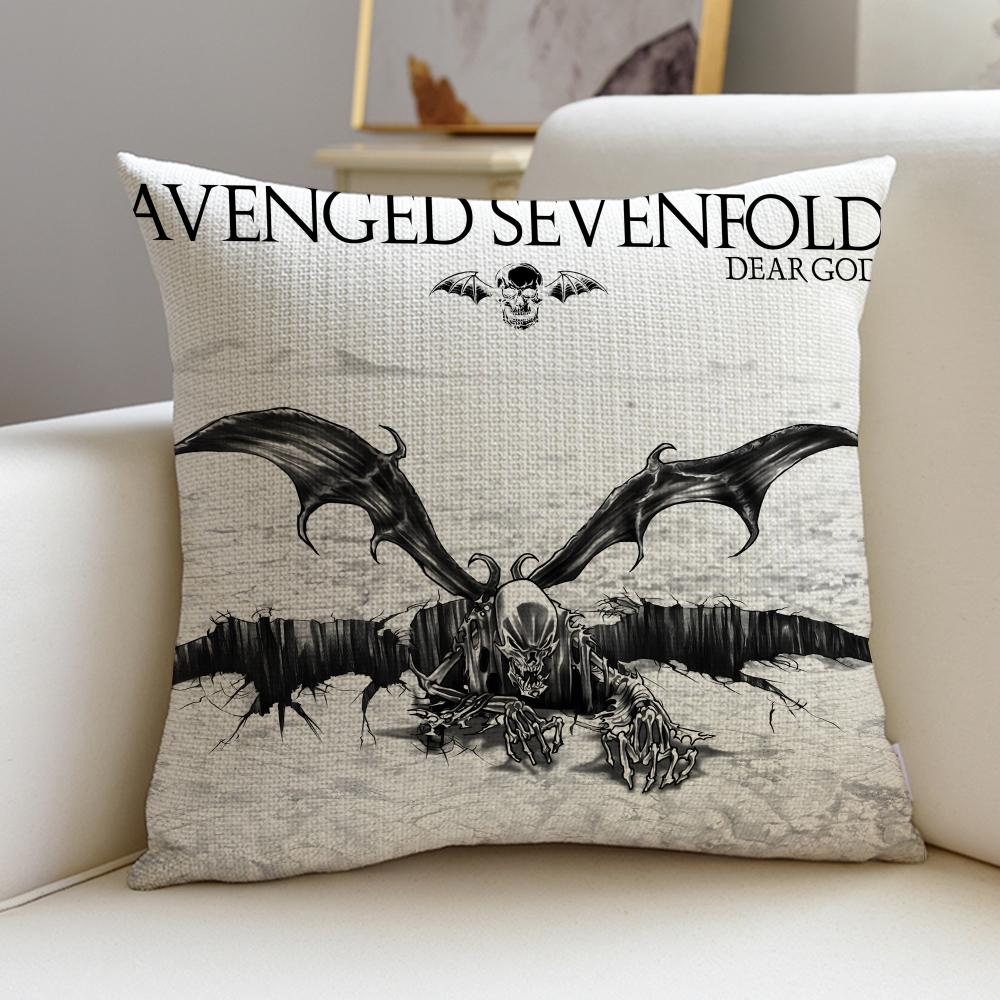 Metal AAvenged SevenfoldS Cushion Cover Breathable and skinfriendly linen pillowcase square removable and washable cushion