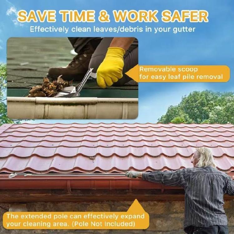 Ergonomic Drainage Cleaner Scoops Metal Gutter Shovel For Effective Clog Prevention In Residential Commercial Use