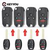 KEYYOU New For Honda Fit CRV Civic Ight Ridgeline HRV Jazz ACCORD 2003-2013 2/3/4BTN Modified Filp Remote Key Shell Fob Case