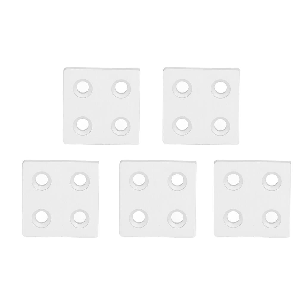 5Pcs Aluminum Profile End Cap Alloy Metal Cover Plate Linear Moving Parts 4040 Double GroovesSilver